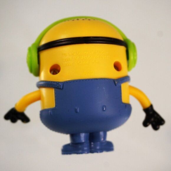 McDonalds Happy Meal Despicable Me 3 #3 Minion Toy 2017 Groovin Headphones Loose - Picture 5 of 6